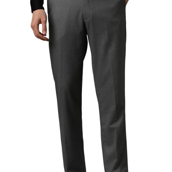 Louis Philippe Men's Slim Work Utility Mid Rise Pants (LPTFMSLBG81530_Grey