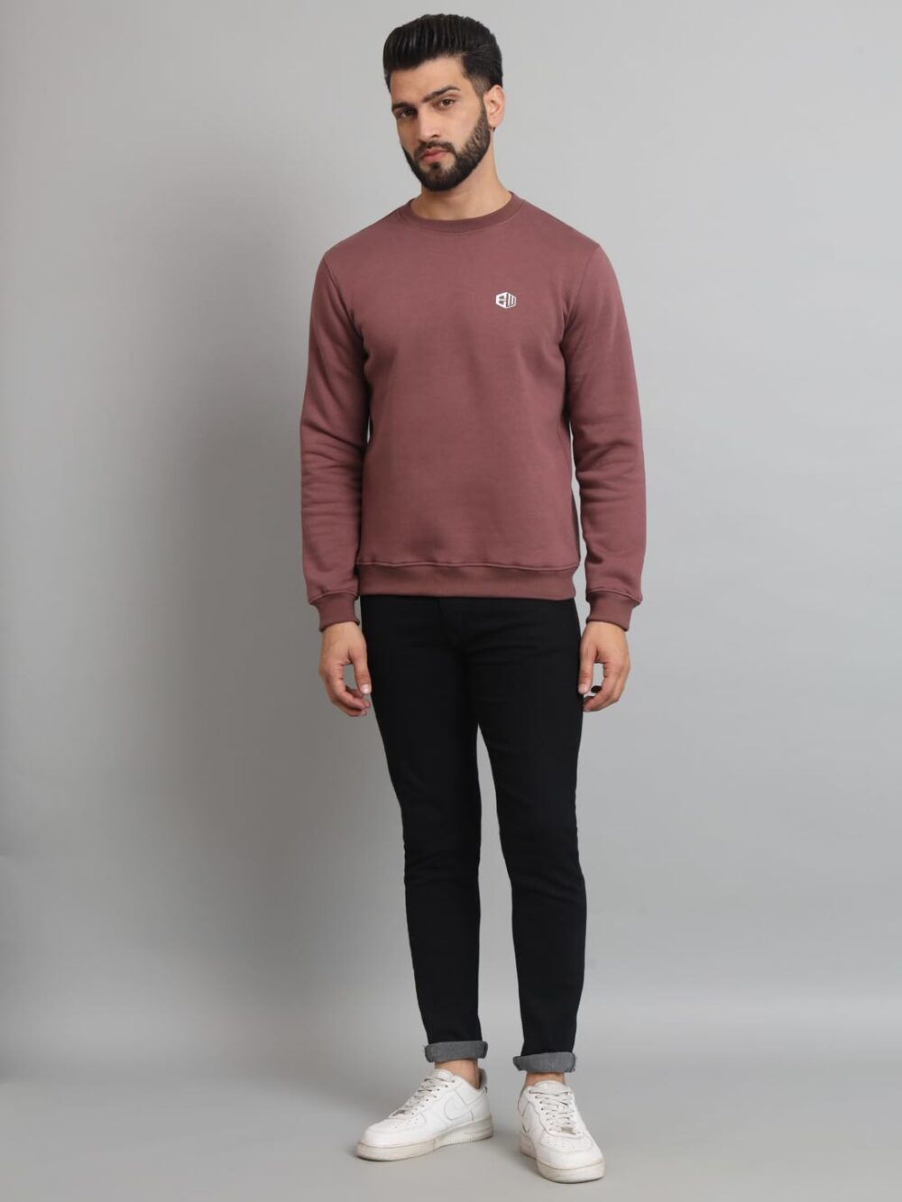 ENDEAVOUR WEAR Men's Rich Cotton Crew Neck Sweatshirt Lavender - Regular, X Large - Image 7