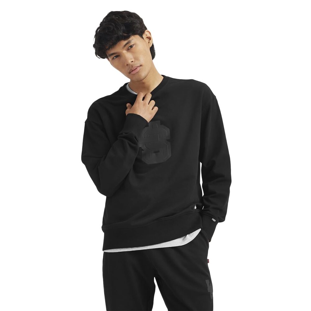 Levi's Men's Brand Logo Black Crew Neck Sweatshirt - Image 2
