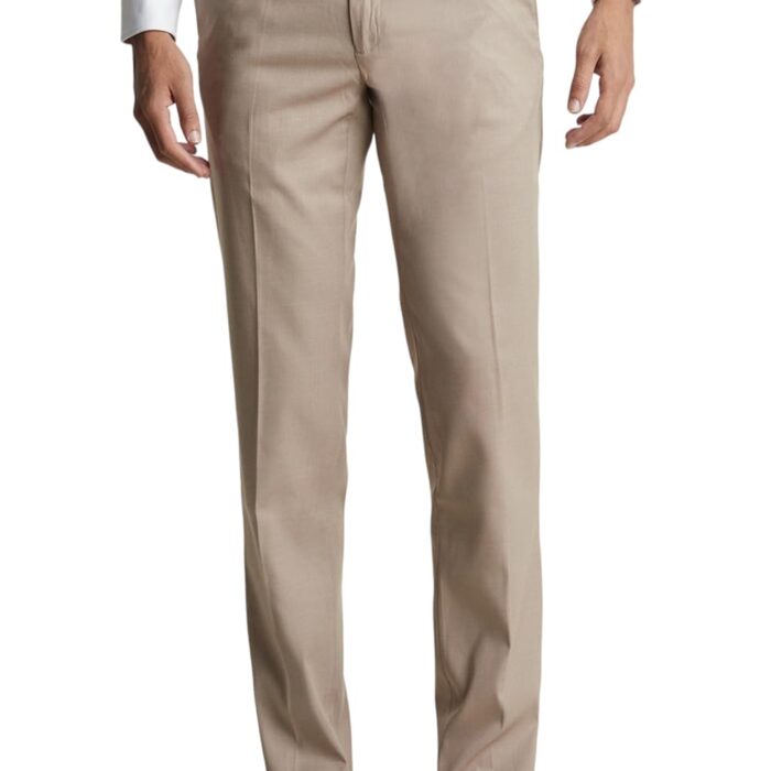 Peter England Men's Slim Work Utility Mid Rise Pants (PITFWNSF535697_Size(86) Beige, 34