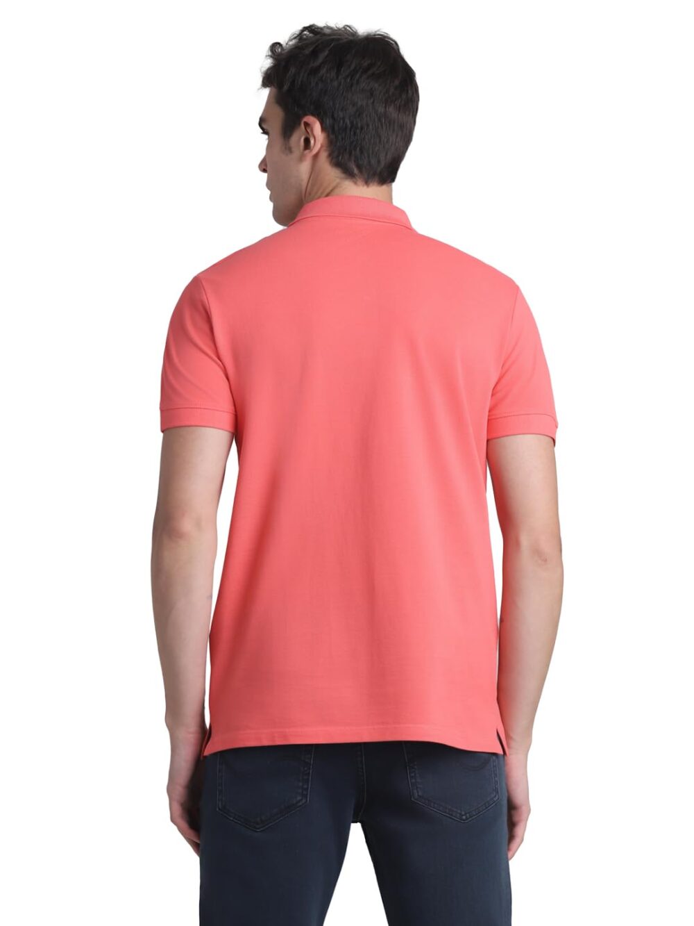 JACK & JONES Mens Pink Slim Fit Polo - Image 5