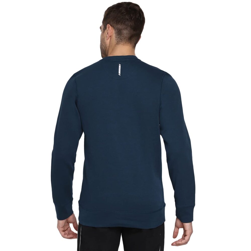 Van Heusen Men's Athleisure Ultra Soft Cotton Blend Regular Fit Sweatshirt - Crew Neck, Long Sleeve_60076_Teal_Medium - Image 5