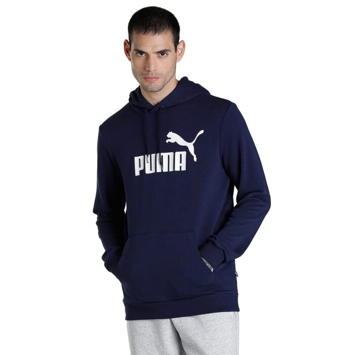 Puma Men's Cotton Hooded Neck Regular Fit Sweatshirt (58668806_Peacoat_Small)