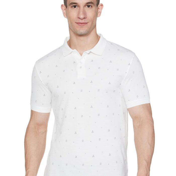 Allen Solly Men's Regular Fit T-Shirt (ASKPQRGF482752_White