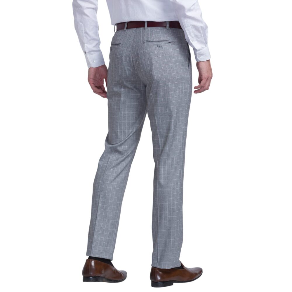 Raymond Men's Flat Front Contemporary Fit Dark Grey Formal Trouser - Image 5