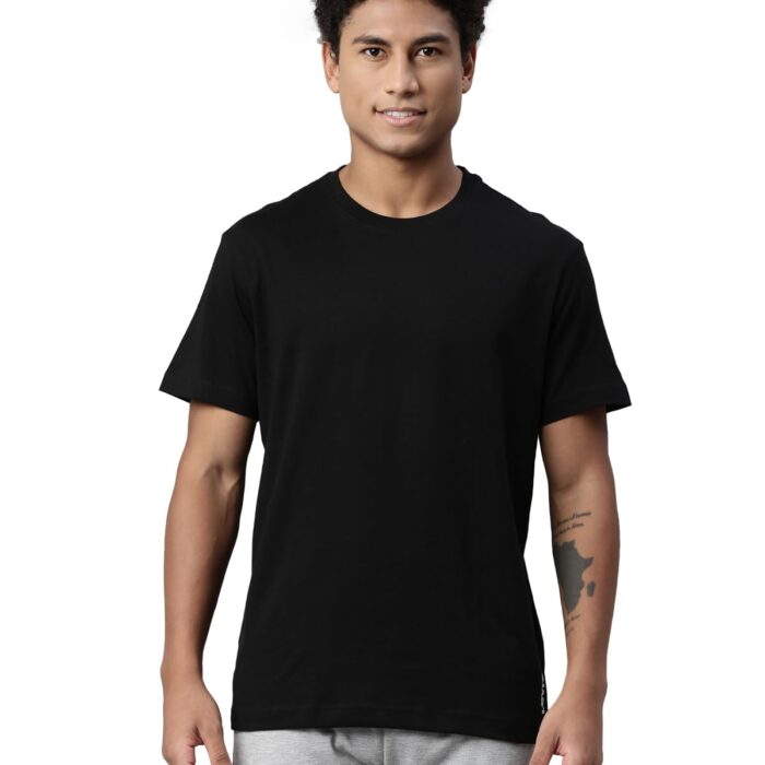 Levi's Men's Cotton Plain Regular Fit T-Shirt (Pr679313_Black L)