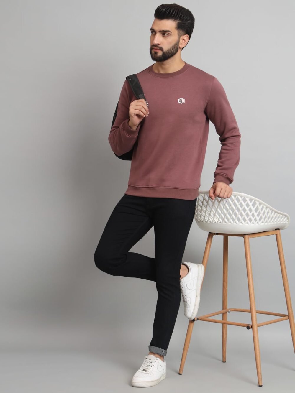 ENDEAVOUR WEAR Men's Rich Cotton Crew Neck Sweatshirt Lavender - Regular, X Large - Image 6