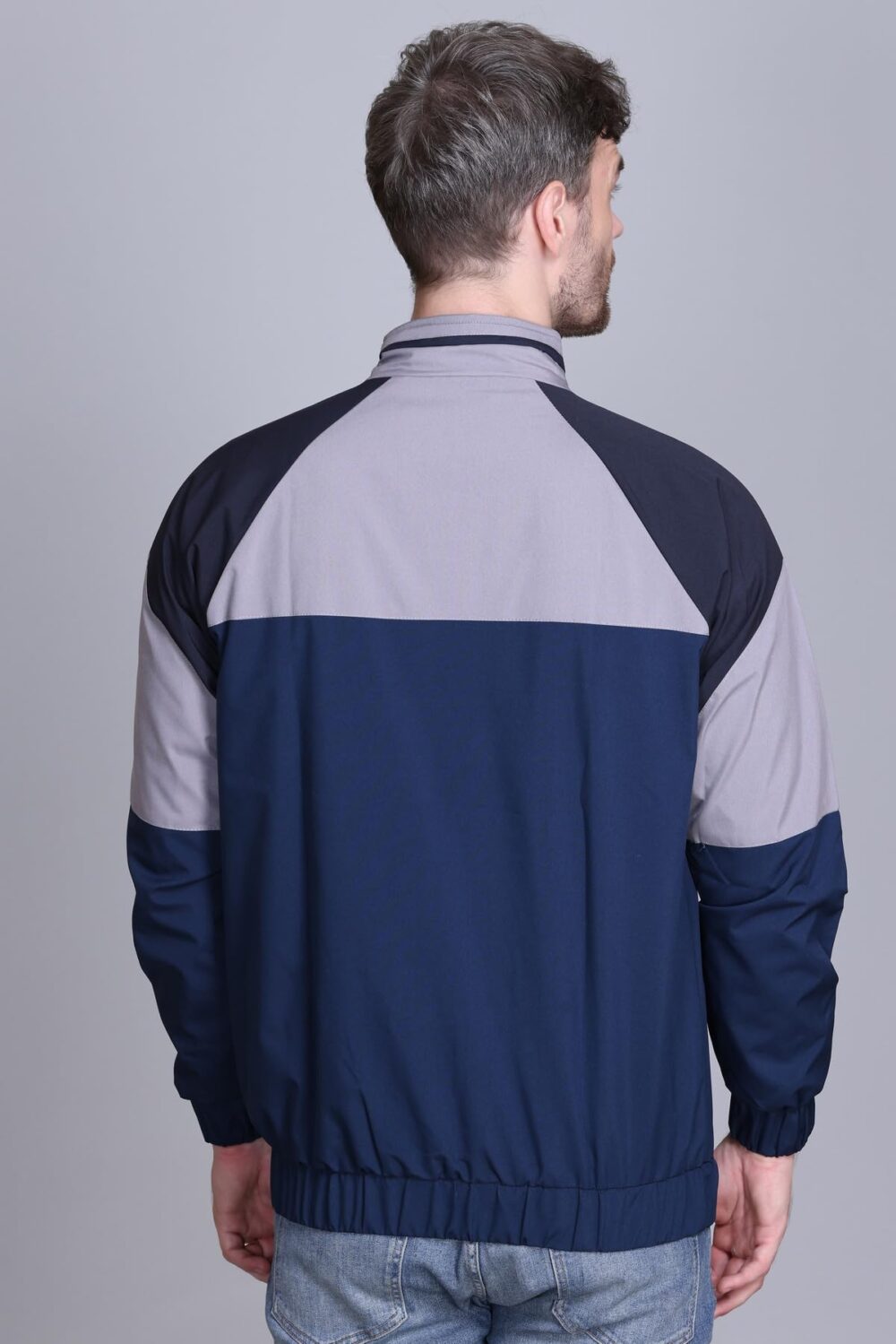 eWools Men's Nylon Windcheater Jacket For Winter Wear (wind1-Air-Force, Large) - Image 5