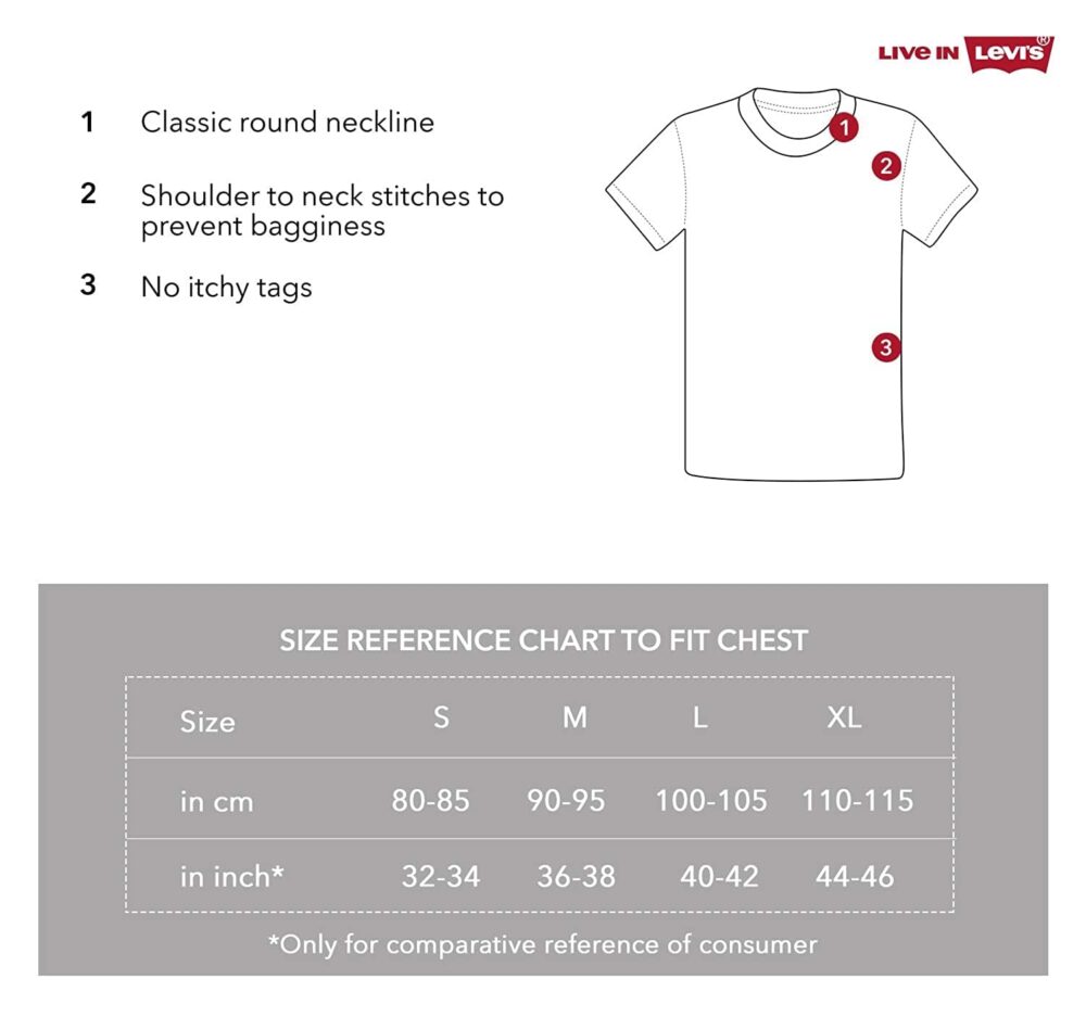 Levi's Men's Cotton Plain Regular Fit T-Shirt (Pr679313_Black L) - Image 2