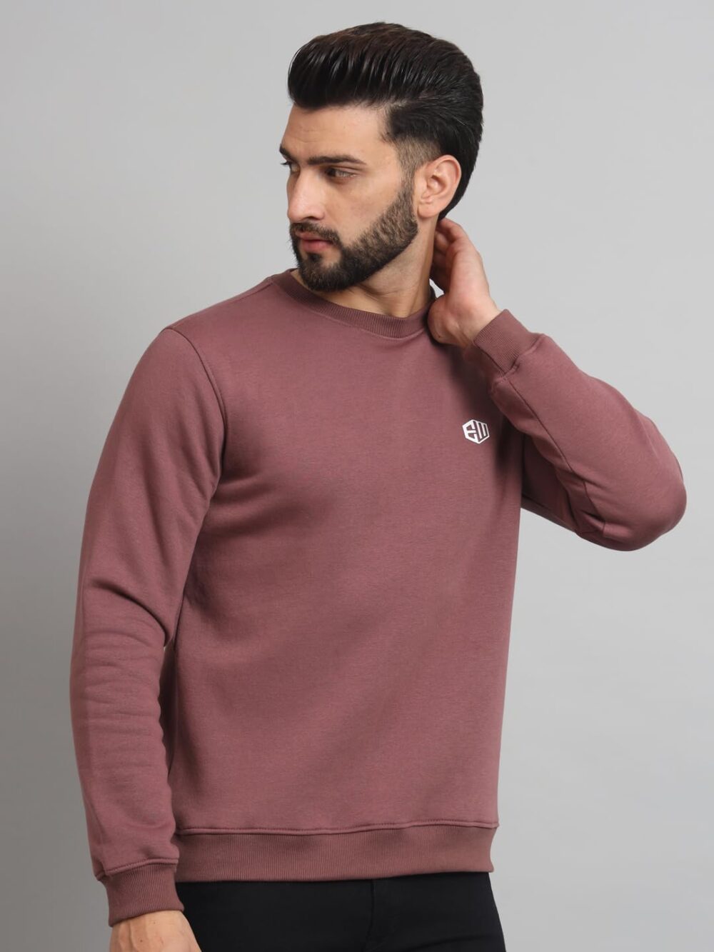 ENDEAVOUR WEAR Men's Rich Cotton Crew Neck Sweatshirt Lavender - Regular, X Large - Image 4