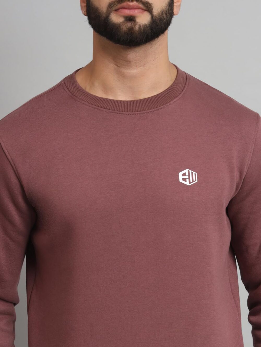 ENDEAVOUR WEAR Men's Rich Cotton Crew Neck Sweatshirt Lavender - Regular, X Large - Image 3