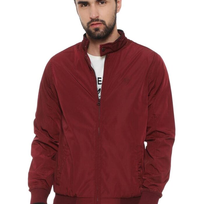 Allen Solly Men's Jacket (ASJKOBOPW74925, Maroon, Medium)