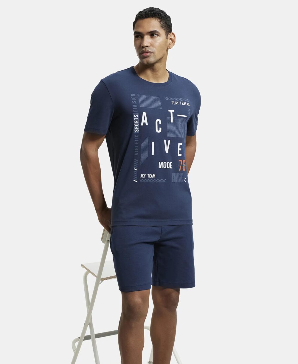 Jockey Men's Cotton T-Shirt 2718_Navy_XL - Image 3