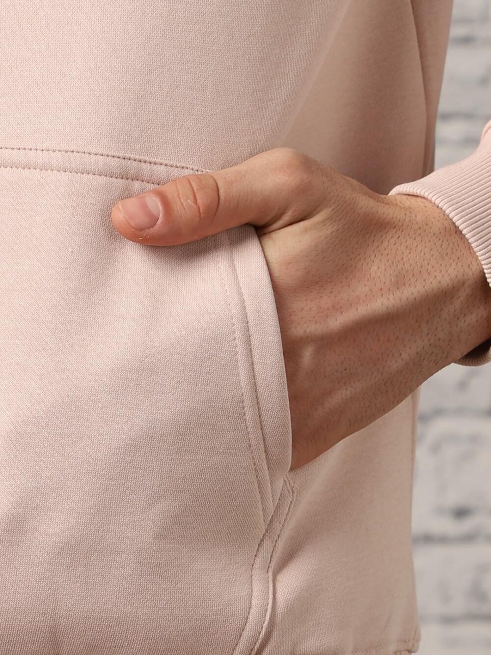 NOBERO Men's Fleece Neck Hooded Regular Fit Sweatshirt (1M-TWHO-R0004-ElegantH_Pink Clay_3XL) - Image 3