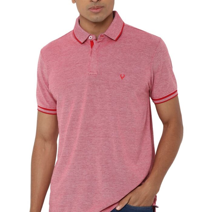 Allen Solly Men's Cotton Regular Fit Polo (Askpqrgfn94502_Red_XL)