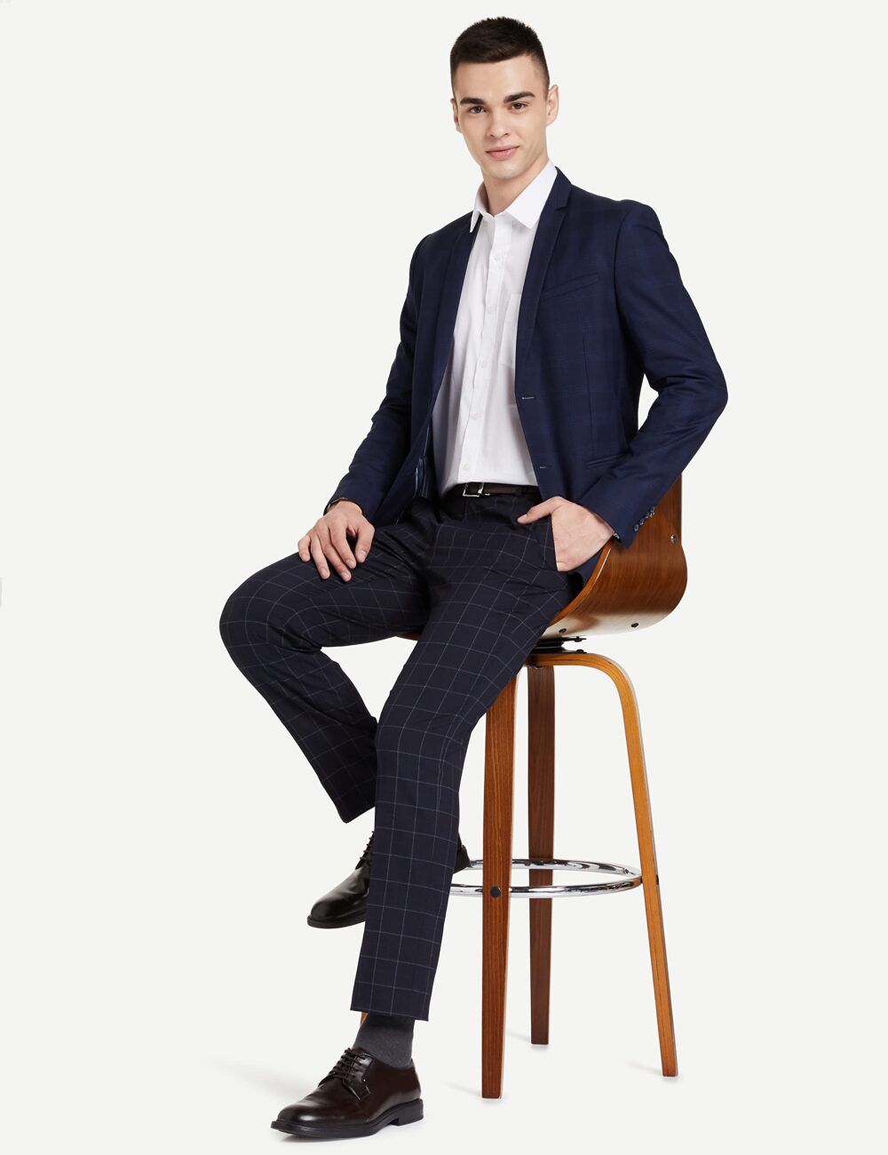 Amazon Brand - Symbol Men's Solid Cotton Formal Shirt | Plain | Full Sleeve - Regular Fit (Available in Plus Size, White_38) - Image 8