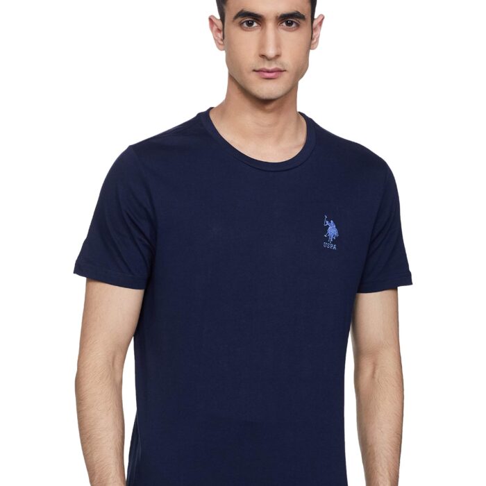 U.S. POLO ASSN. Men's Regular Fit T-Shirt (I633-195-PL_Navy_Medium_Navy Blue_M)