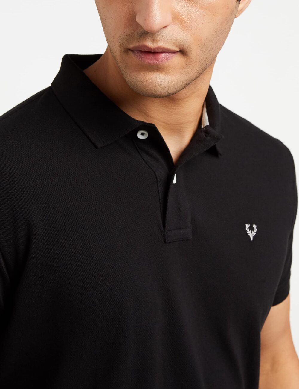 Allen Solly Men's Plain Regular Fit Cotton Polo (AMKP317G04249_Jet Black_Medium) - Image 6