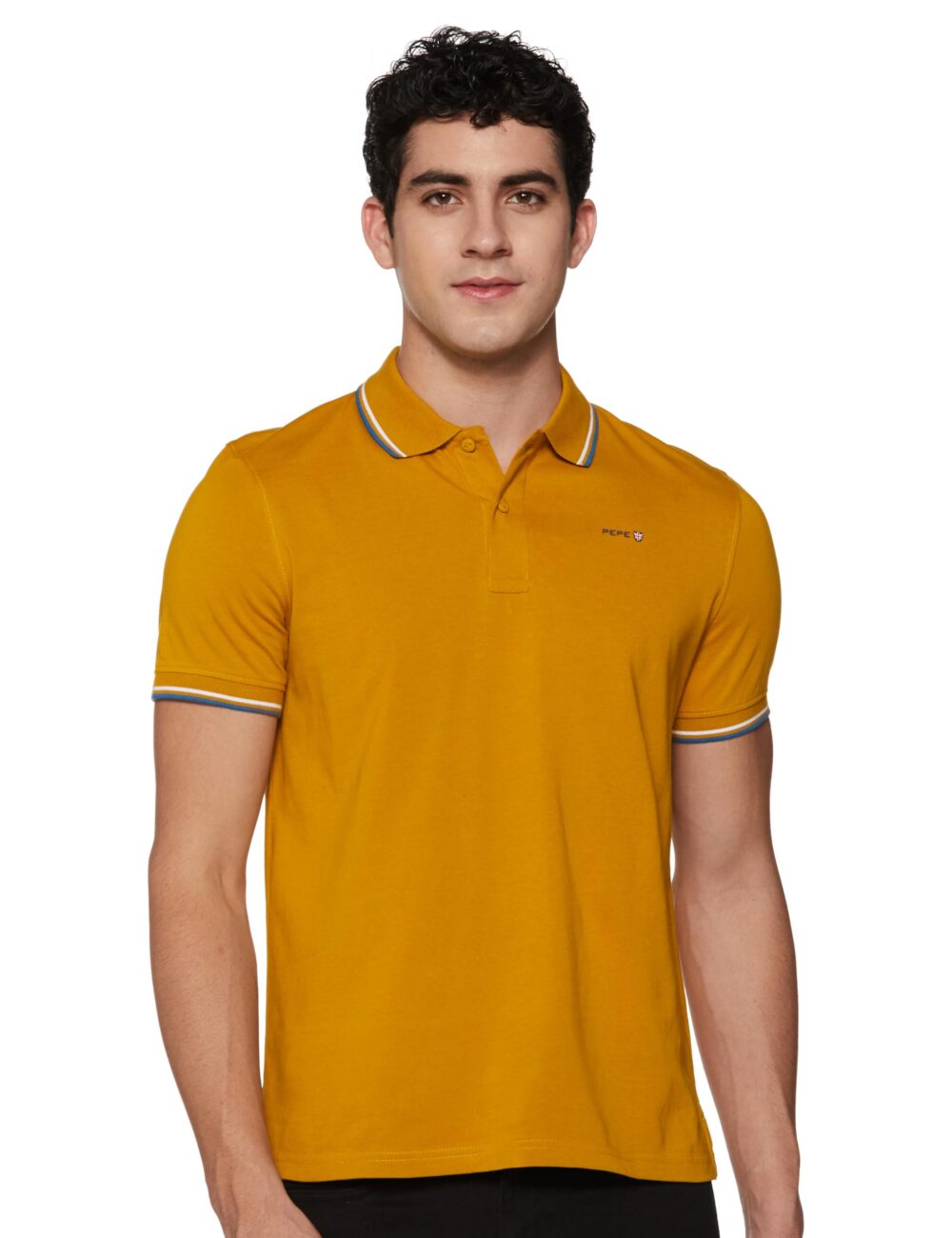 Pepe Jeans Men's Regular Fit T-Shirt (PM542088_Mustard Brown