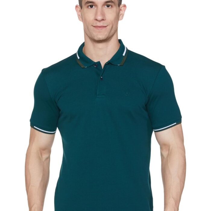 Allen Solly Men's Regular Fit T-Shirt (ASKPQRGFM92297_Green