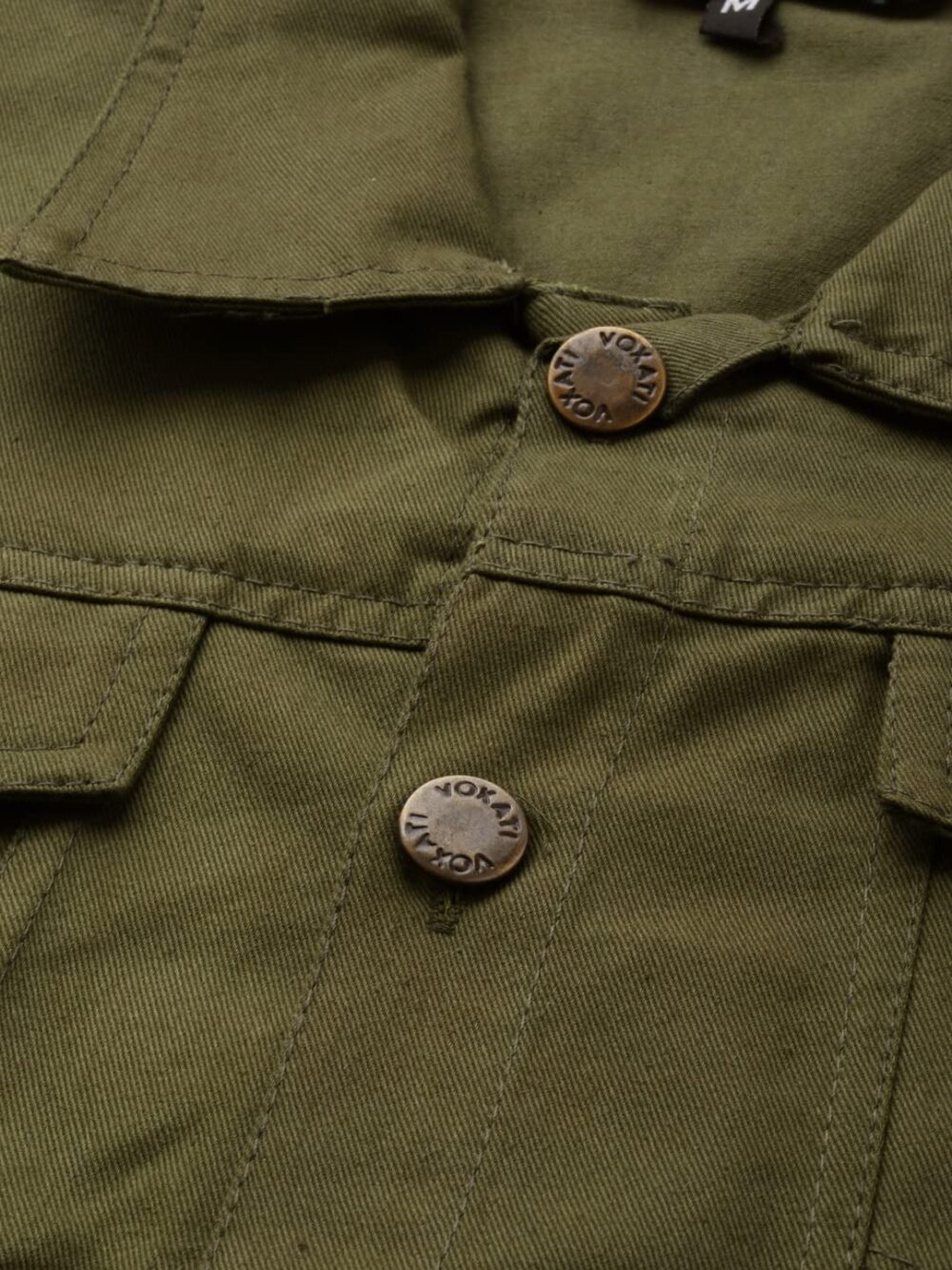 VOXATI Men's Denim Jacket kjt210new-m_Olive_M - Image 4