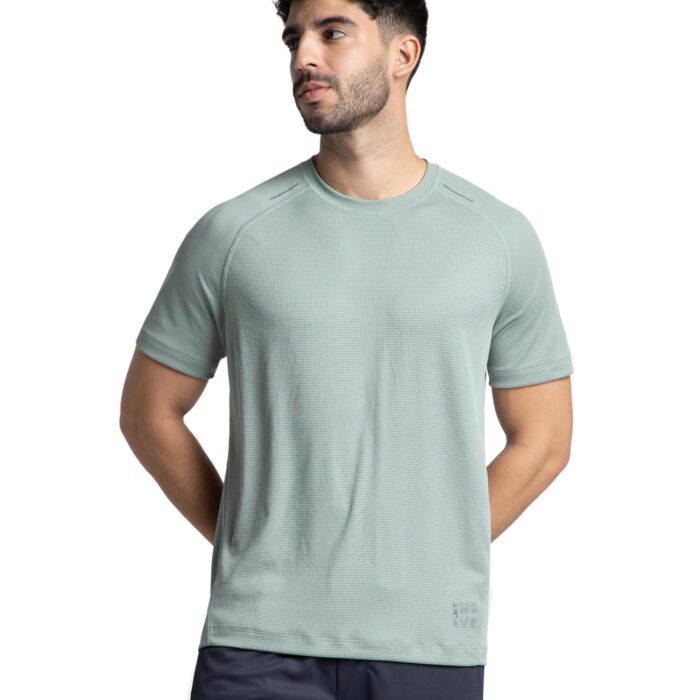 Jockey MV16 Mens Lightweight Microfiber Solid Round Neck Half Sleeve T-Shirt with Breathable Mesh_Iceberg Green_L
