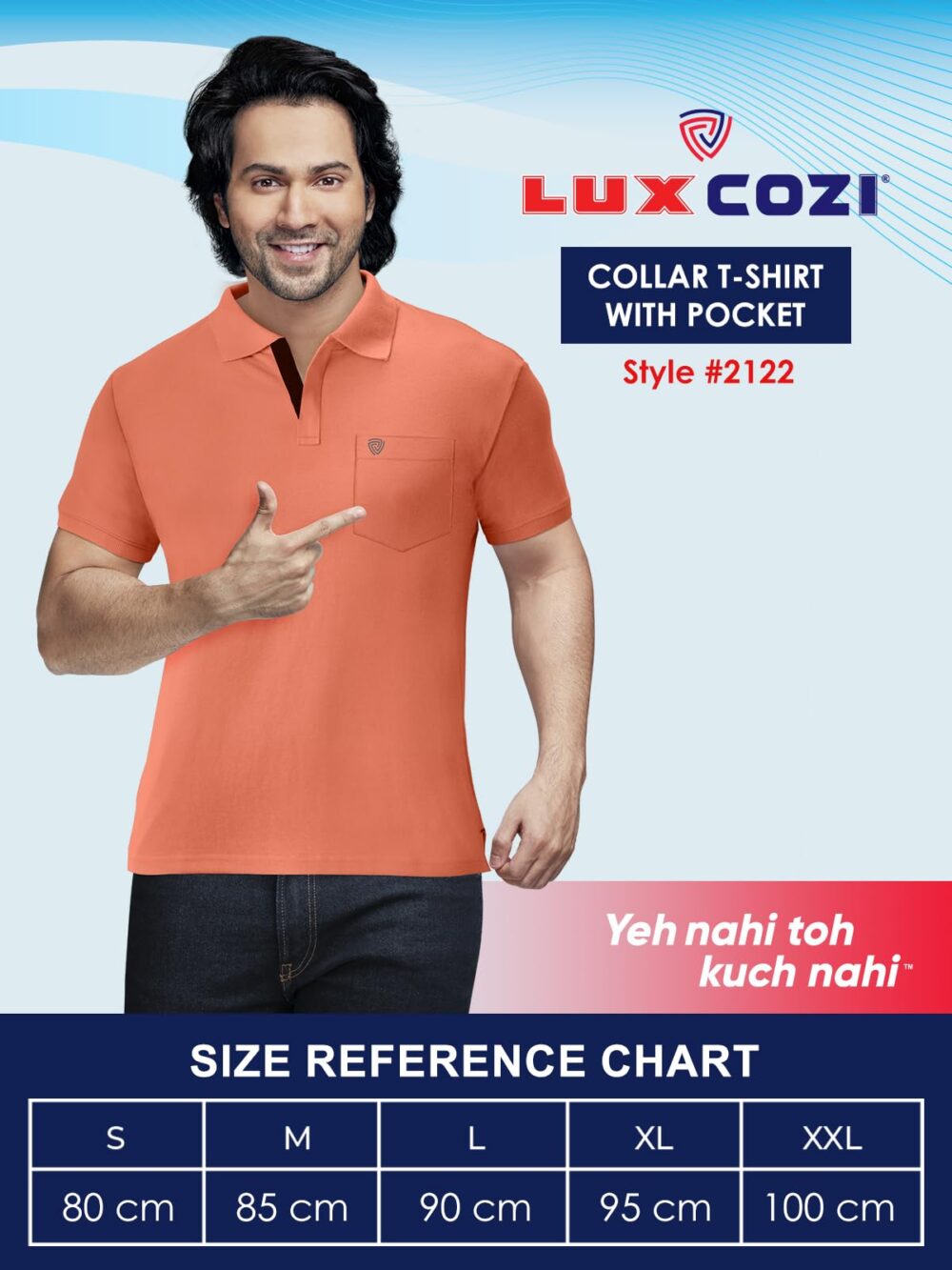 Lux Cozi Men's Half Sleeve Soild Casual T-Shirt with Chest Pocket_COZI_2122_EMRAD_2XL_1PC Emerald - Image 4