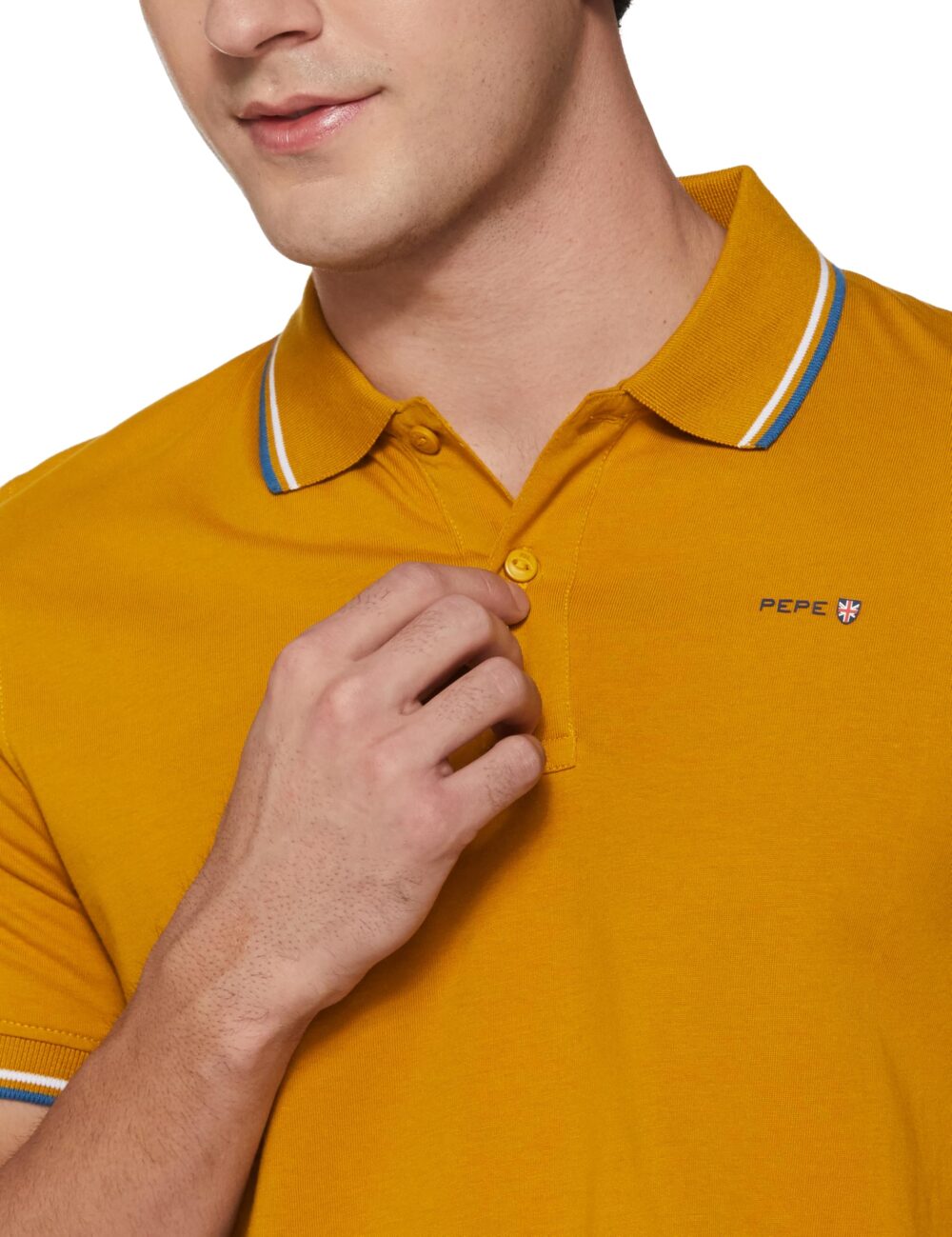 Pepe Jeans Men's Regular Fit T-Shirt (PM542088_Mustard Brown - Image 3