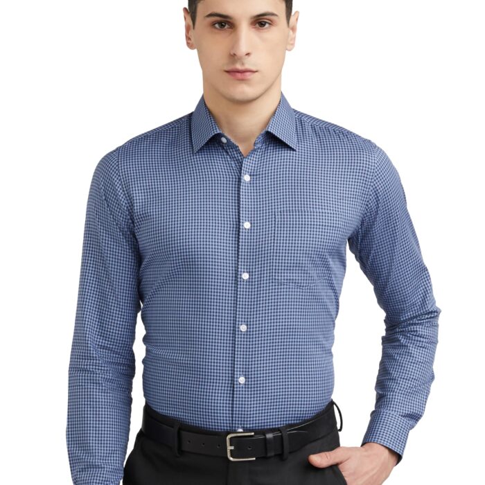 Van Heusen Men's Cotton Slim Fit Shirt (VHSFRSLB304326_Medium Grey 40)
