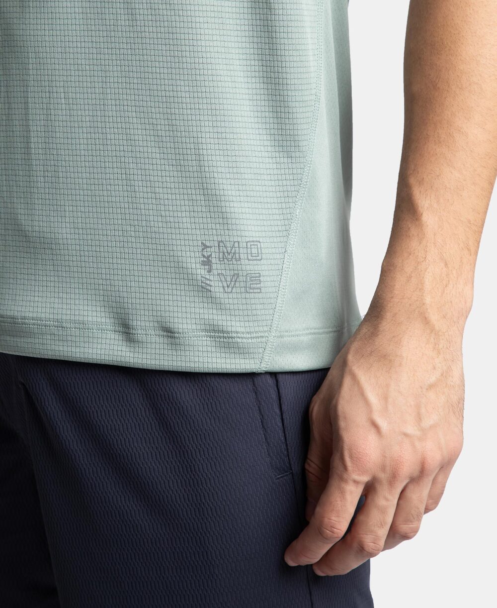 Jockey MV16 Mens Lightweight Microfiber Solid Round Neck Half Sleeve T-Shirt with Breathable Mesh_Iceberg Green_L - Image 2