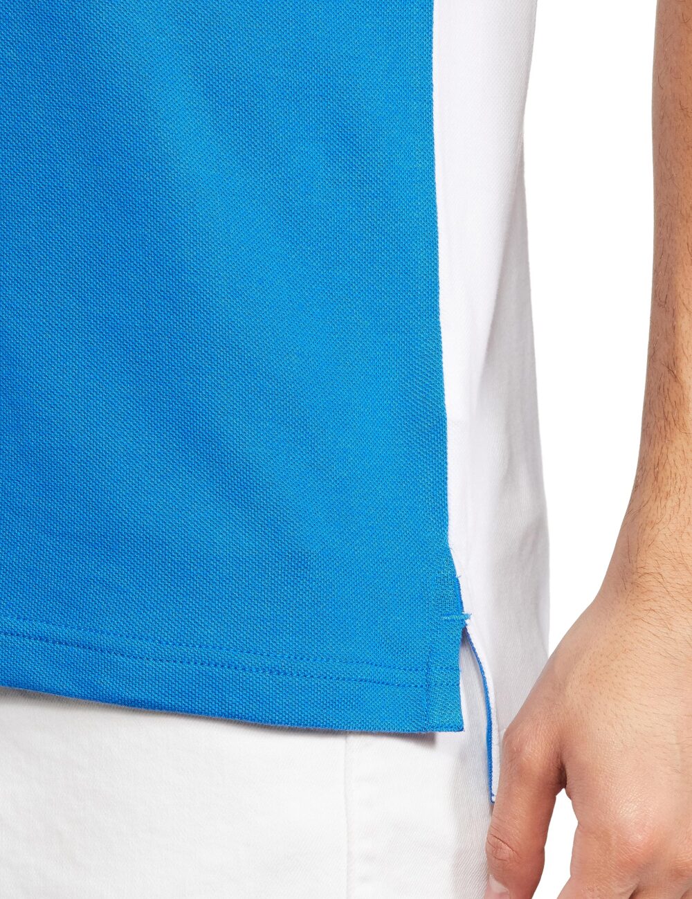 U.S. POLO ASSN. Men's Colour Block Slim Fit Cotton Polo Shirt (USTSHS1579_White_White_L) - Image 2