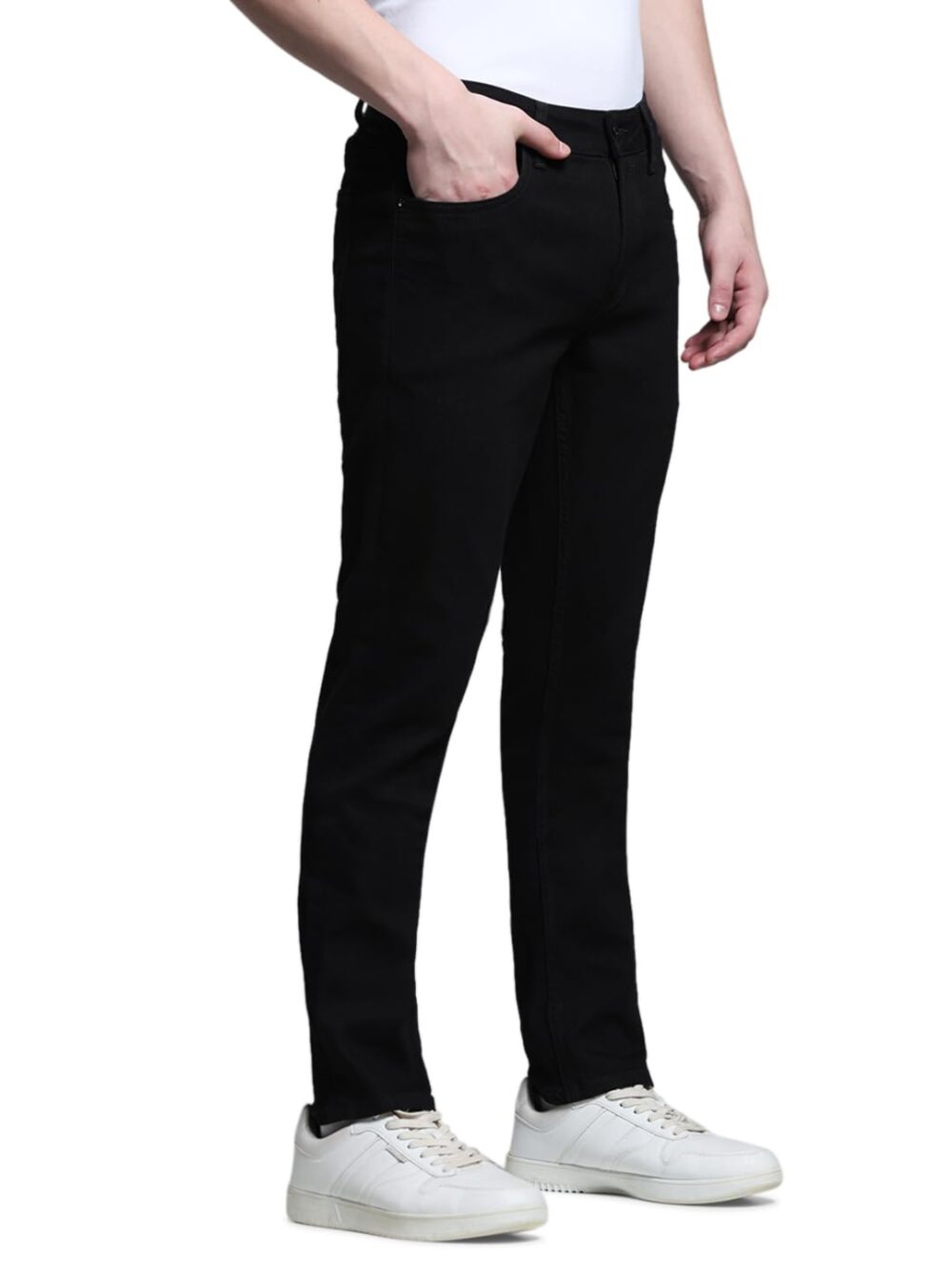 JACK & JONES Men's Slim Fit Low Rise Black Jeans