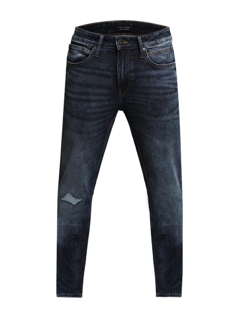 JACK & JONES Men Solid Skinny Fit Low Rise Stretchable Dark Blue Jeans - Image 2