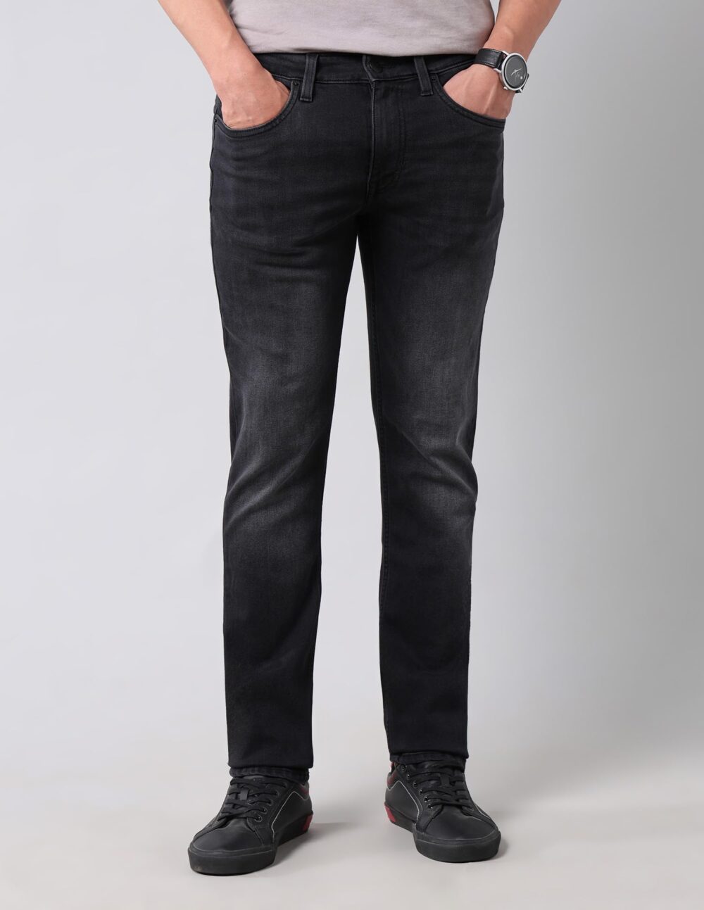 U.S. Polo Assn. Denim Co. Men's Brandon Slim Tapered Fit Black Jeans