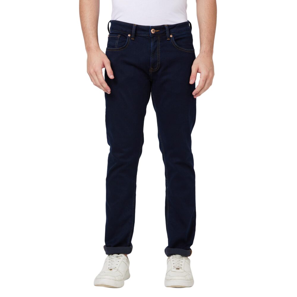 Spykar Mid Rise Regular Fit Narrow Length Blue Jeans for Men (Size: 44)-MDRO2BC018-Raw Blue