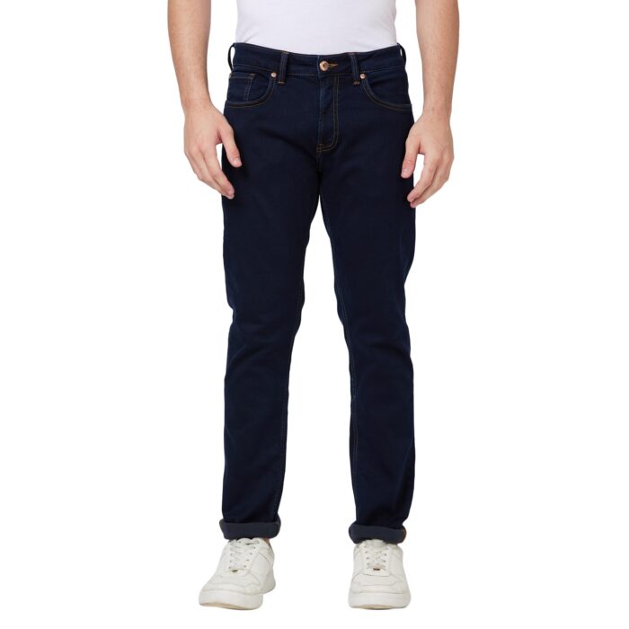 Spykar Mid Rise Regular Fit Narrow Length Blue Jeans for Men (Size: 44)-MDRO2BC018-Raw Blue