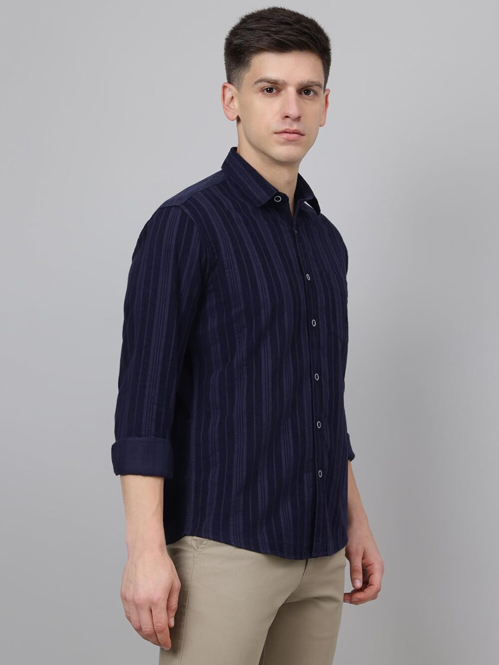 Richlook Men's Luxury Regular Fit Casual Shirt Navy - Image 3