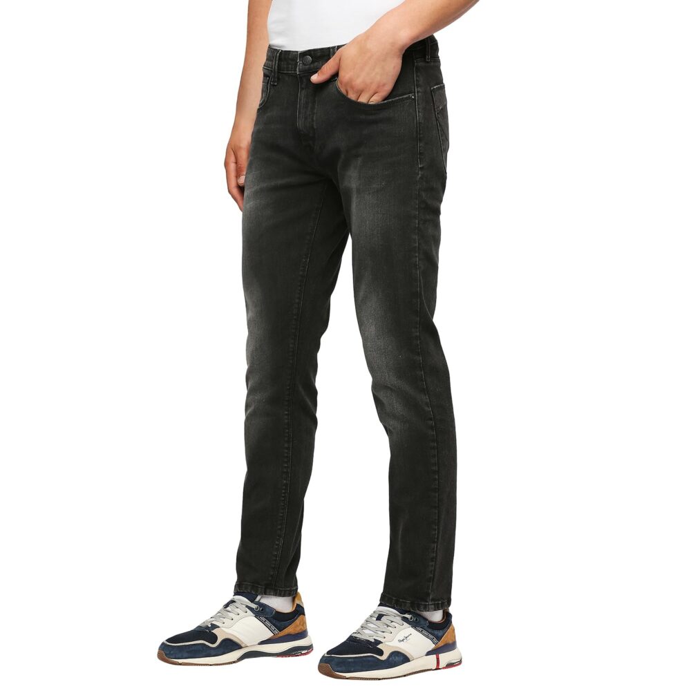 Pepe Jeans Men's Low Rise Tapered Fit Jeans Black - Image 5