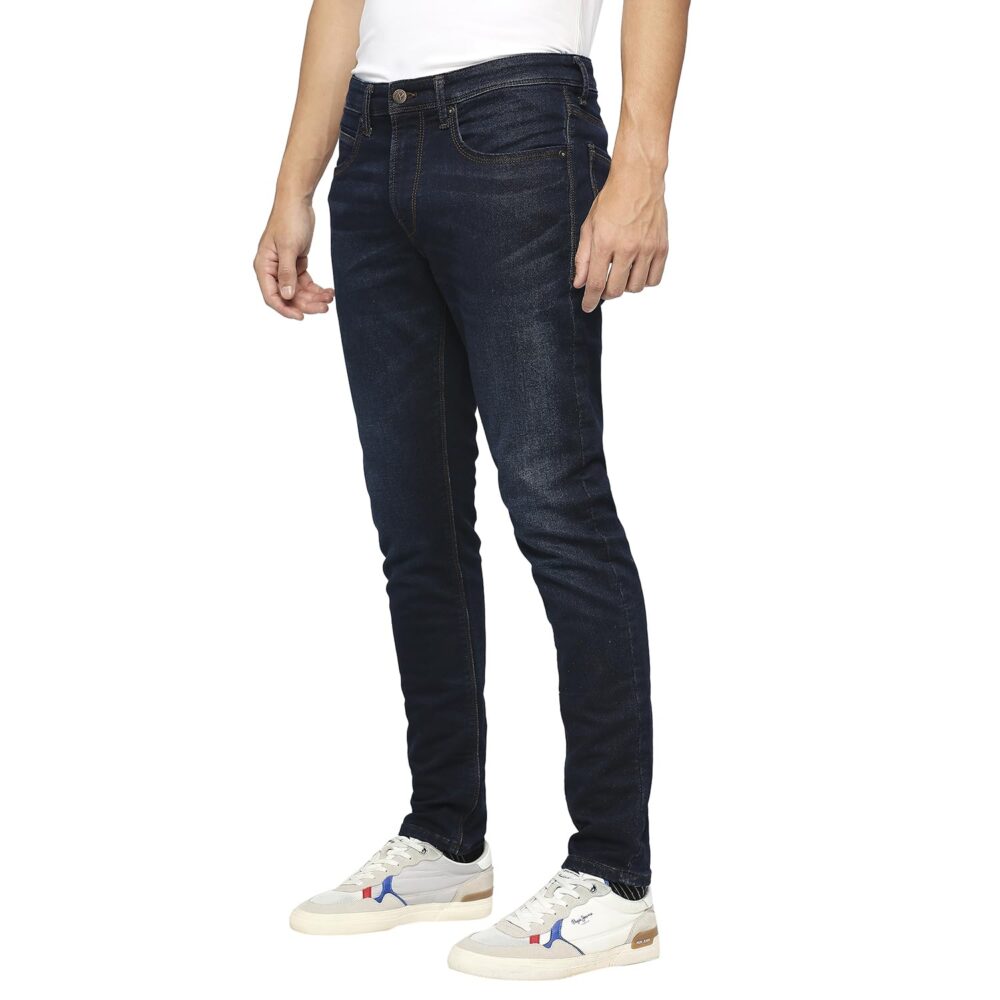 Pepe Jeans Men's Mid Rise Slim Fit Jeans, Blue, 38 - Image 4