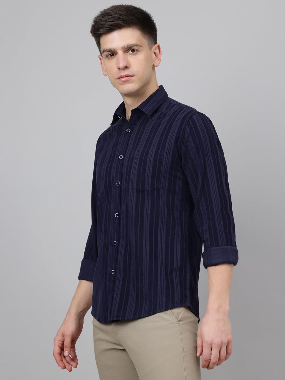 Richlook Men's Luxury Regular Fit Casual Shirt Navy - Image 6