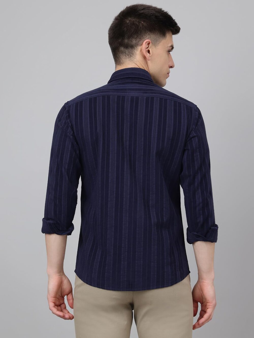 Richlook Men's Luxury Regular Fit Casual Shirt Navy - Image 5