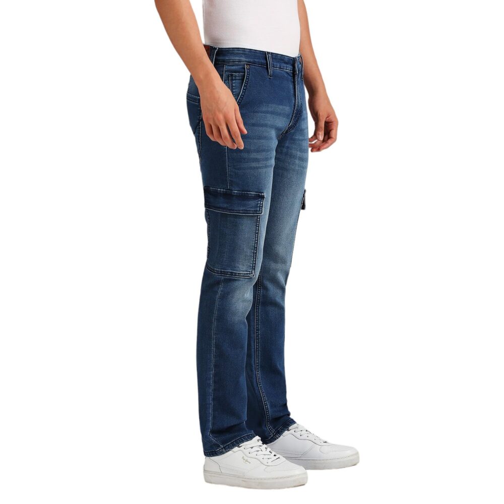Pepe Jeans Men's Straight Jeans (PM207937Q031_Dark Used_Mid Indigo Blue - Image 5