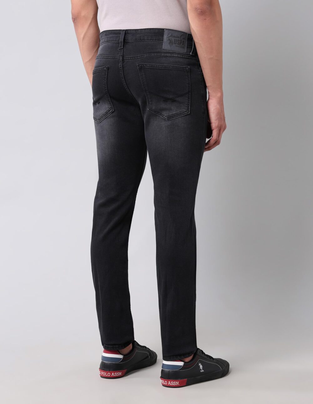 U.S. Polo Assn. Denim Co. Men's Brandon Slim Tapered Fit Black Jeans - Image 3