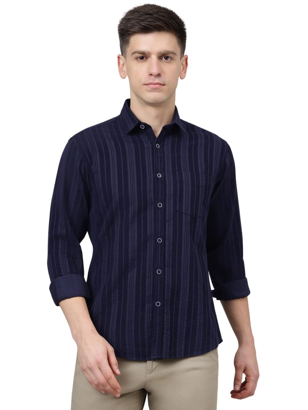 Richlook Men's Luxury Regular Fit Casual Shirt Navy