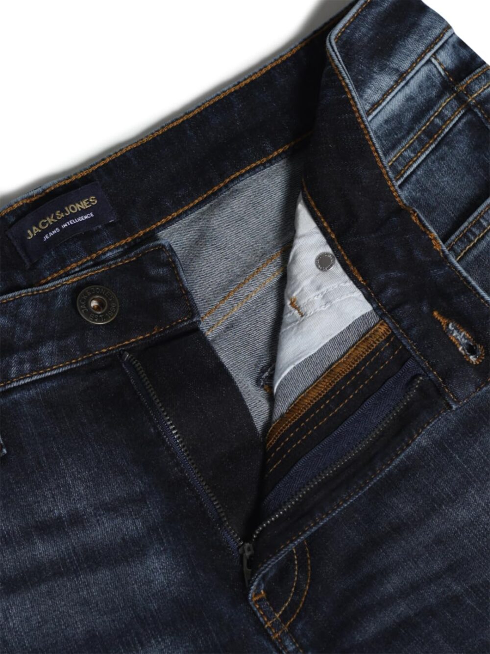 JACK & JONES Men Solid Skinny Fit Low Rise Stretchable Dark Blue Jeans - Image 4