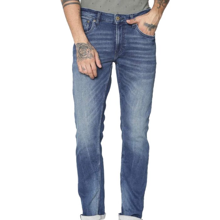 JACK & JONES Regular Fit Jeans(162026801_Dark Blue Denim_33/32)