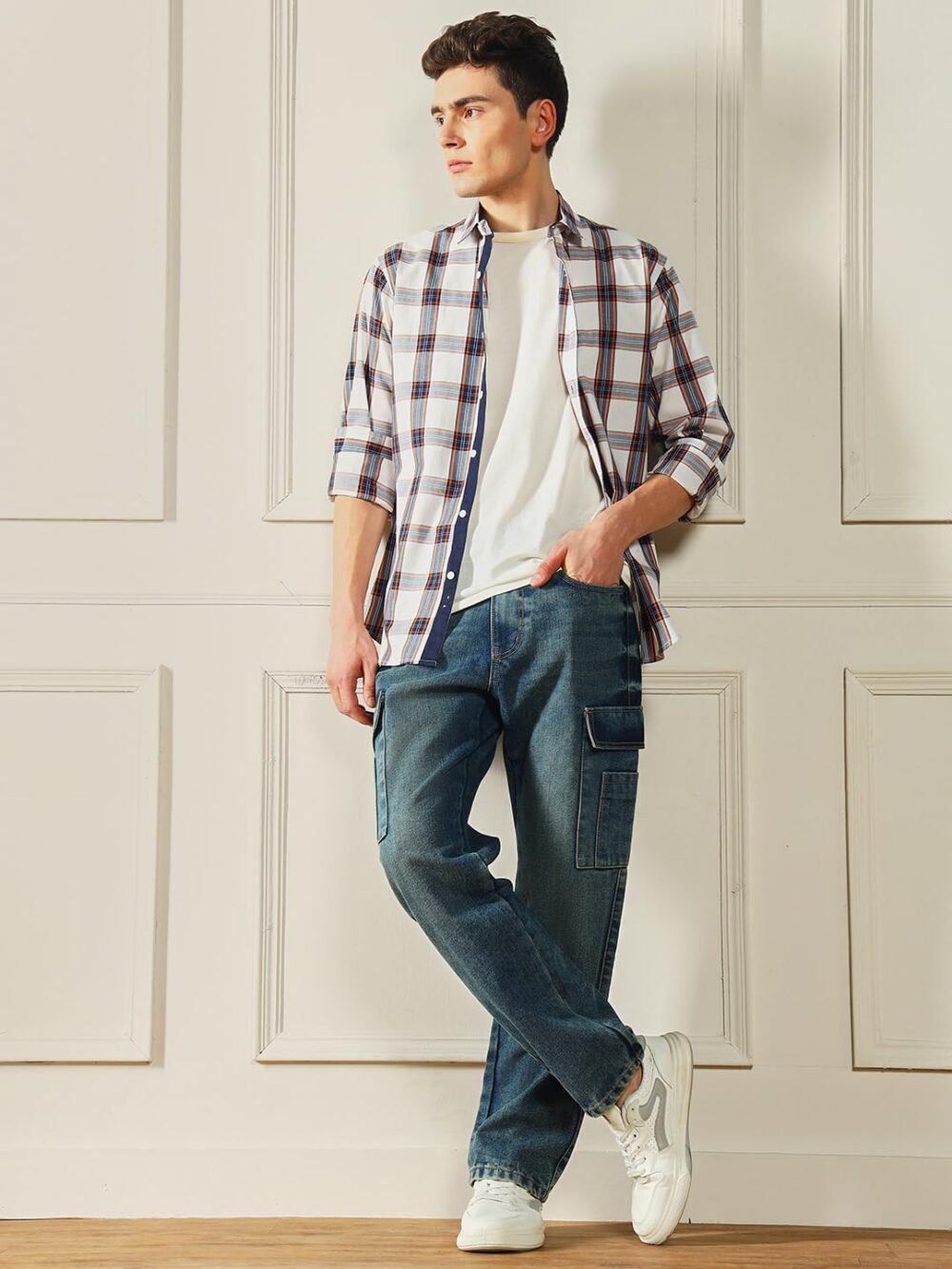 Dennis Lingo Men's | Mid Blue Denim | Mid Rise | Relaxed fit Jeans (DLMJNS24028_MB_34) - Image 2