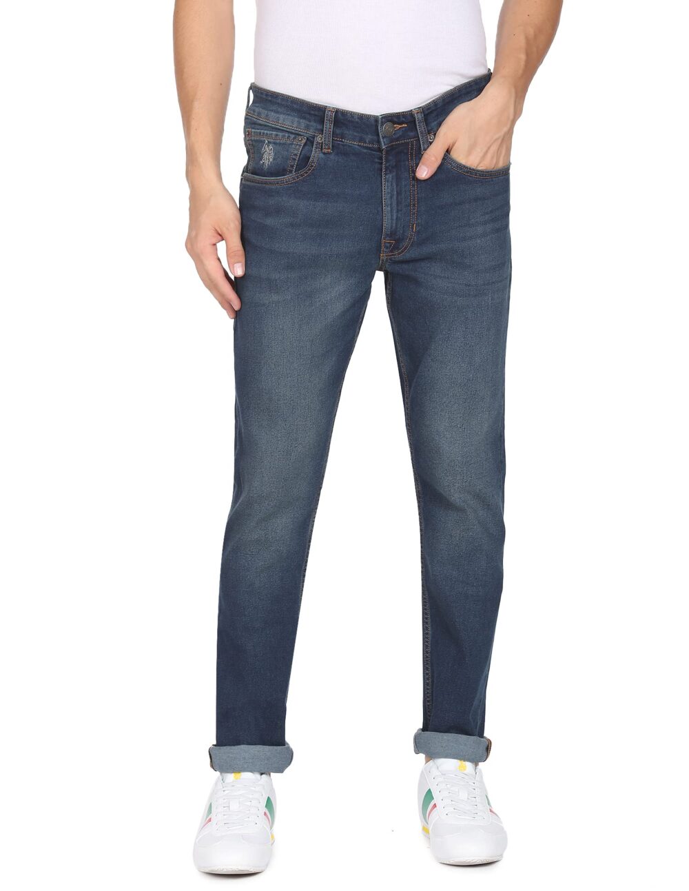 U.S. POLO ASSN. Men's Slim Jeans (UDJENO1009_Blue