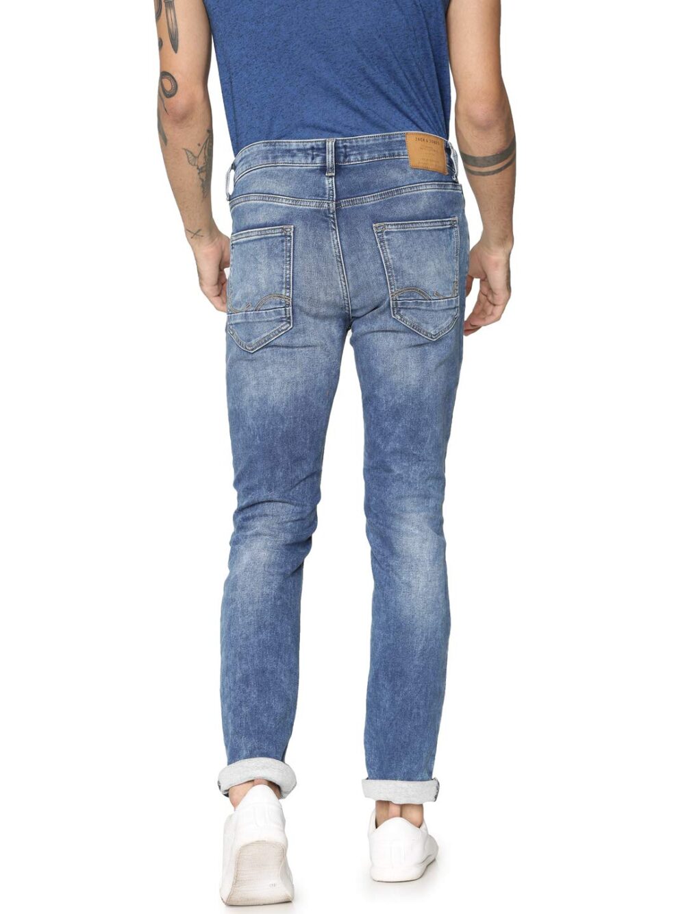 JACK & JONES Men's Skinny Jeans (209464001_Medium Blue Denim_30W x 30L) - Image 5