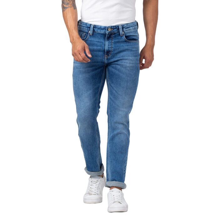 Spykar Men Light Blue Cotton Comfort Fit Straight Length Jeans (Ricardo)